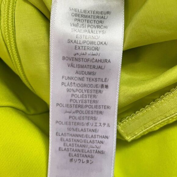 AIDAN Aidan Mattox Gown Women 6 Neon Green One Shoulder Sheath Cut Out High Slit - Picture 9 of 11